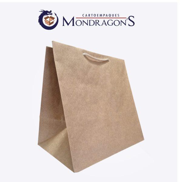 Bolsa kraft cuadrada grande 30x30x21cm