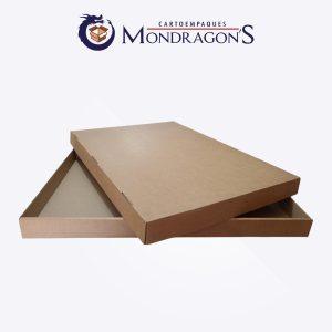 Caja café 65x45x5 cm base/tapa | Paquete de 50 piezas