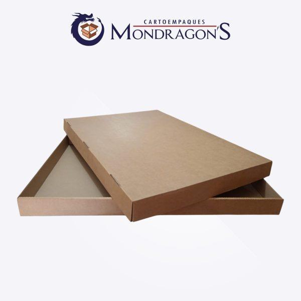 Caja café 52x52x5 cm base/tapa | Paquete de 50 piezas