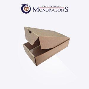 Caja café para papas 10x18x4.5cm | Caja con 50 piezas