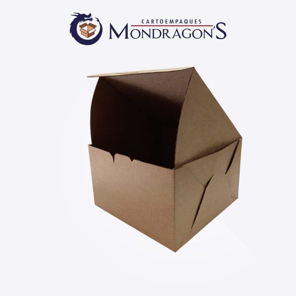 Caja café #3 16x16x10 cm | Paquete de 50 piezas