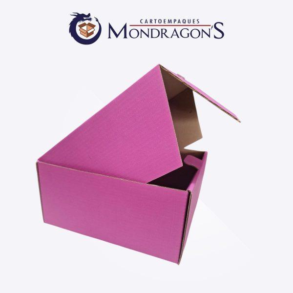 Caja rosa tipo GiftBox 20x20x9 cm | Paquete de 50 piezas