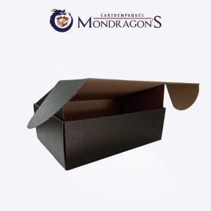Caja negra tipo Mailbox mini 25x15x8 cm | Paquete de 50 piezas