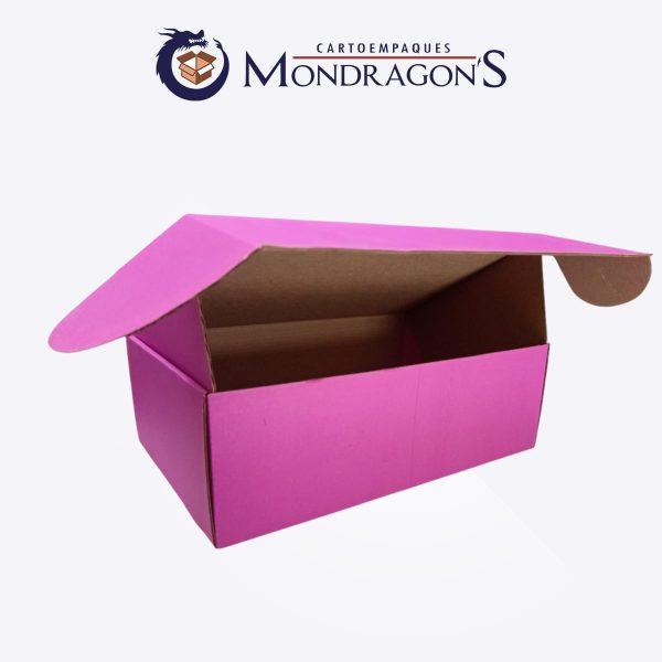 Caja rosa tipo Mailbox chica 30x20x10 cm | Paquete de 50 piezas