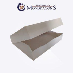 Caja blanca para seis donas 32x22x5.5cm | Paquete de 50 piezas