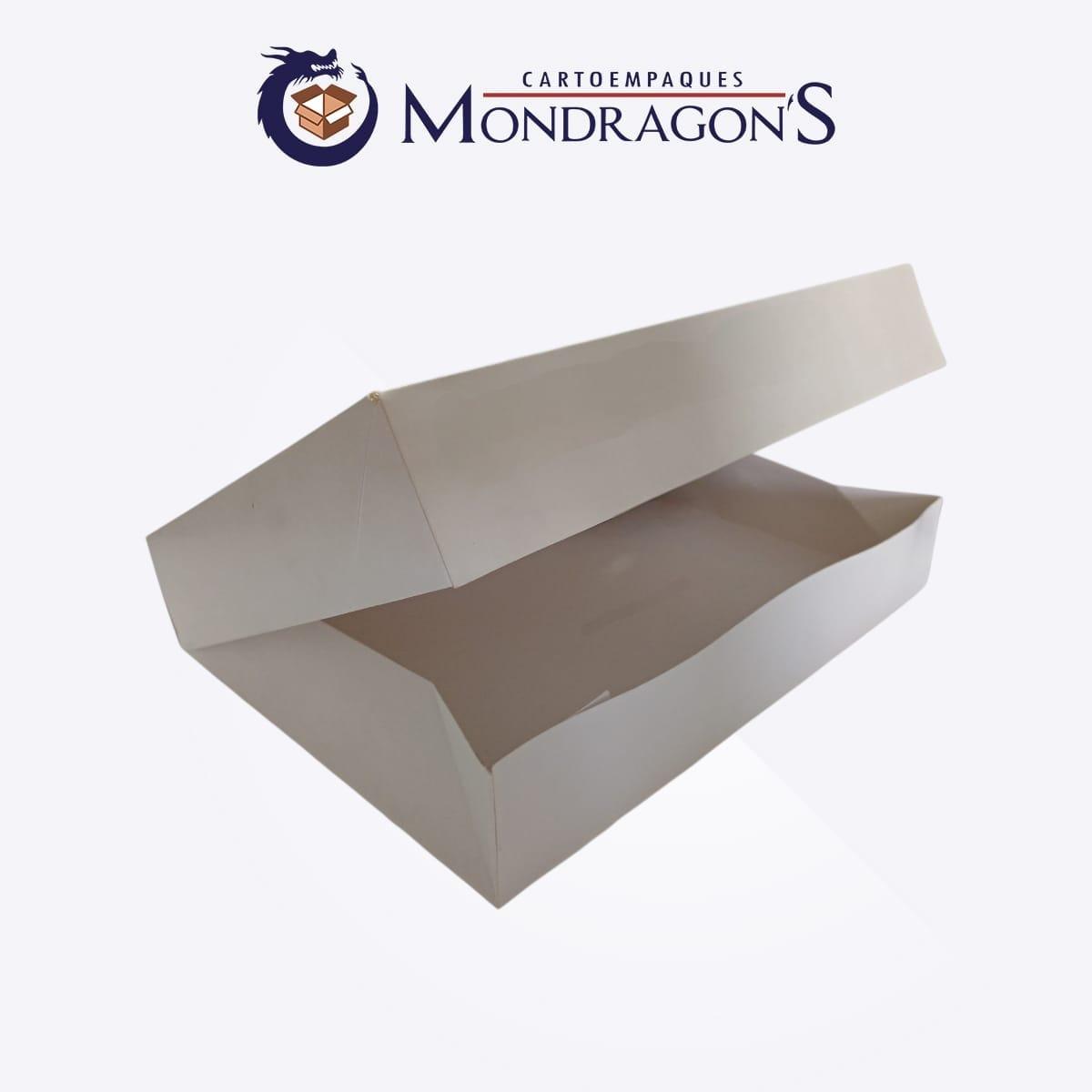 Caja blanca para seis donas 32x22x5.5cm | Paquete de 50 piezas
