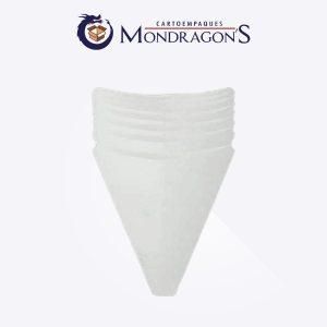 Cono blanco para crepa | Paquete de 25 piezas