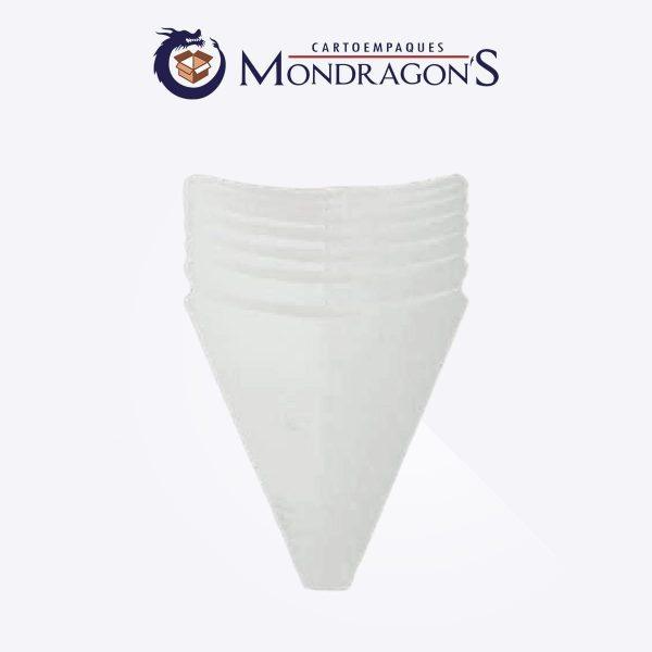 Cono blanco para crepa | Paquete de 25 piezas