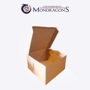 Caja kraft para pastel 30x30x18cm | Paquete de 50 piezas